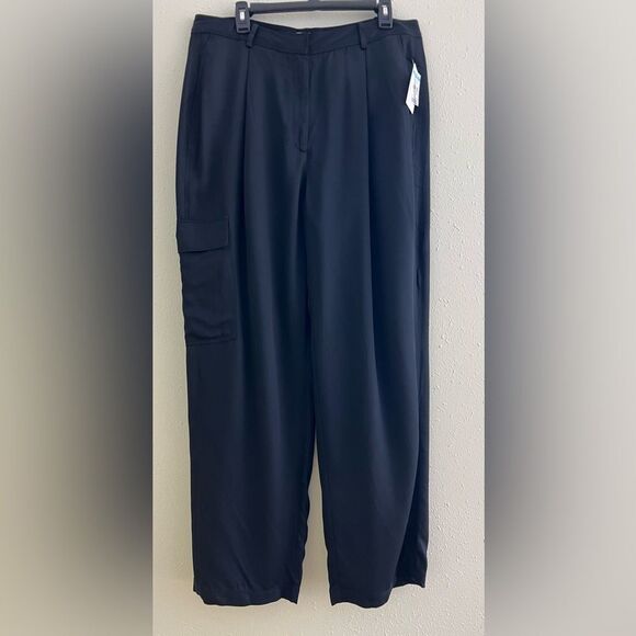 Black Cargo Tailored Pants - Picture 1 of 8